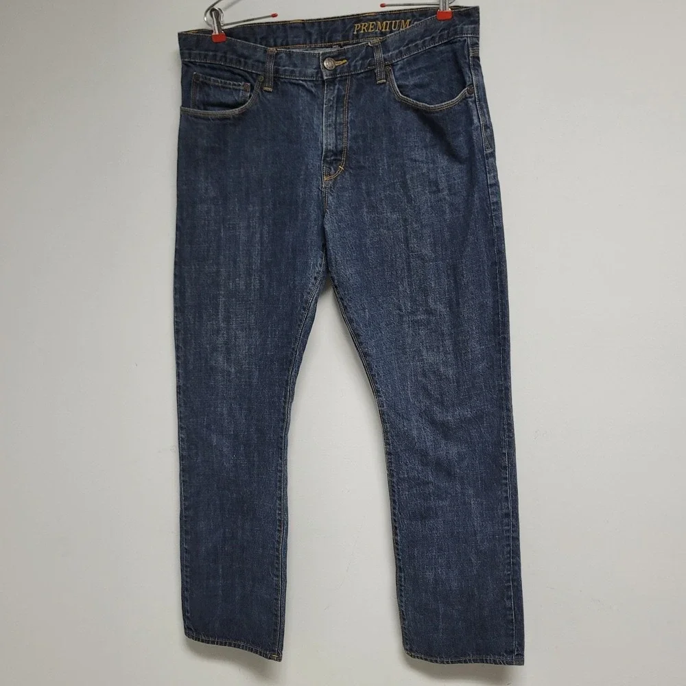 Premium Gap Mens Denim Jeans 36x32 1969 Dark Wash
